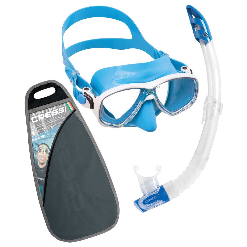 kit máscara y tubo marea vip colorama para buceo y snorkeling - adulto y junior